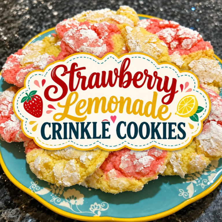 Strawberry Lemonade Crinkle Cookies