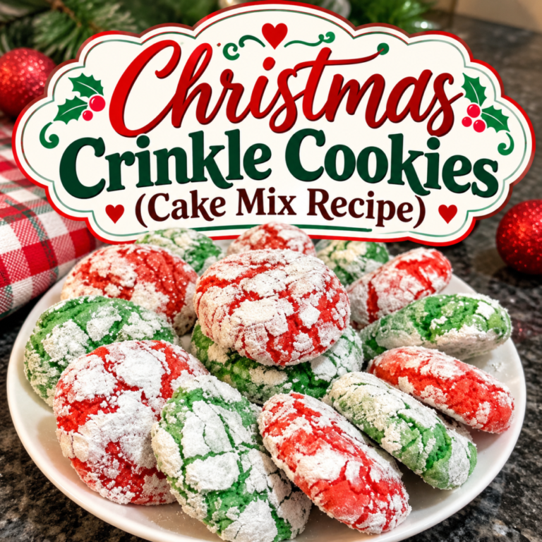 Simple Christmas Crinkle Cookies