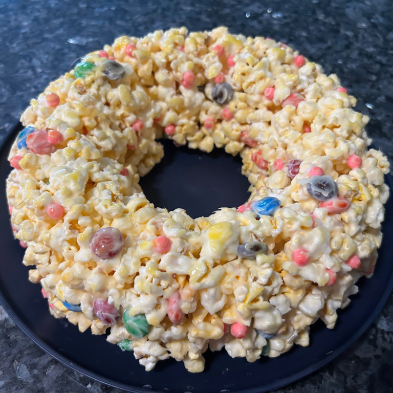 White Chocolate Popcorn Cake