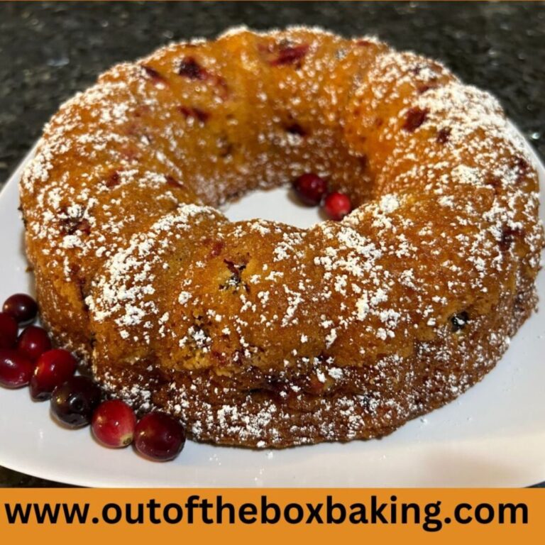 Simple Orange Cranberry Cake (Doctored Cake Mix)