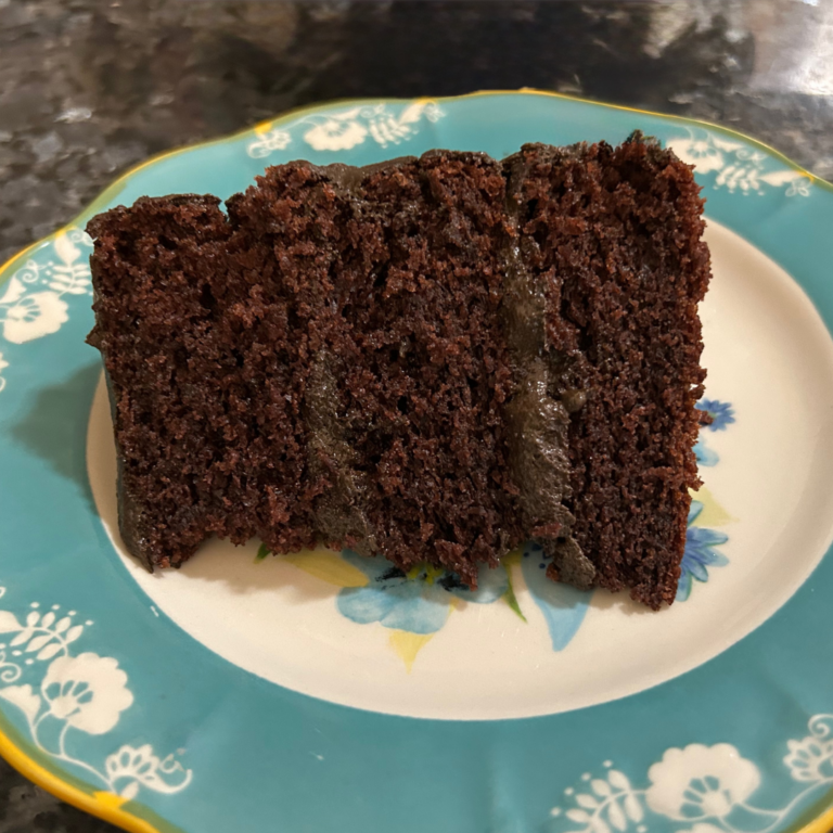 Chocolate Velvet Cake with Mayonnaise (Doctored Cake Mix)