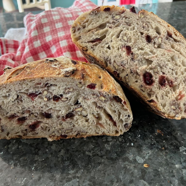 Easy Cranberry Pecan Sourdough