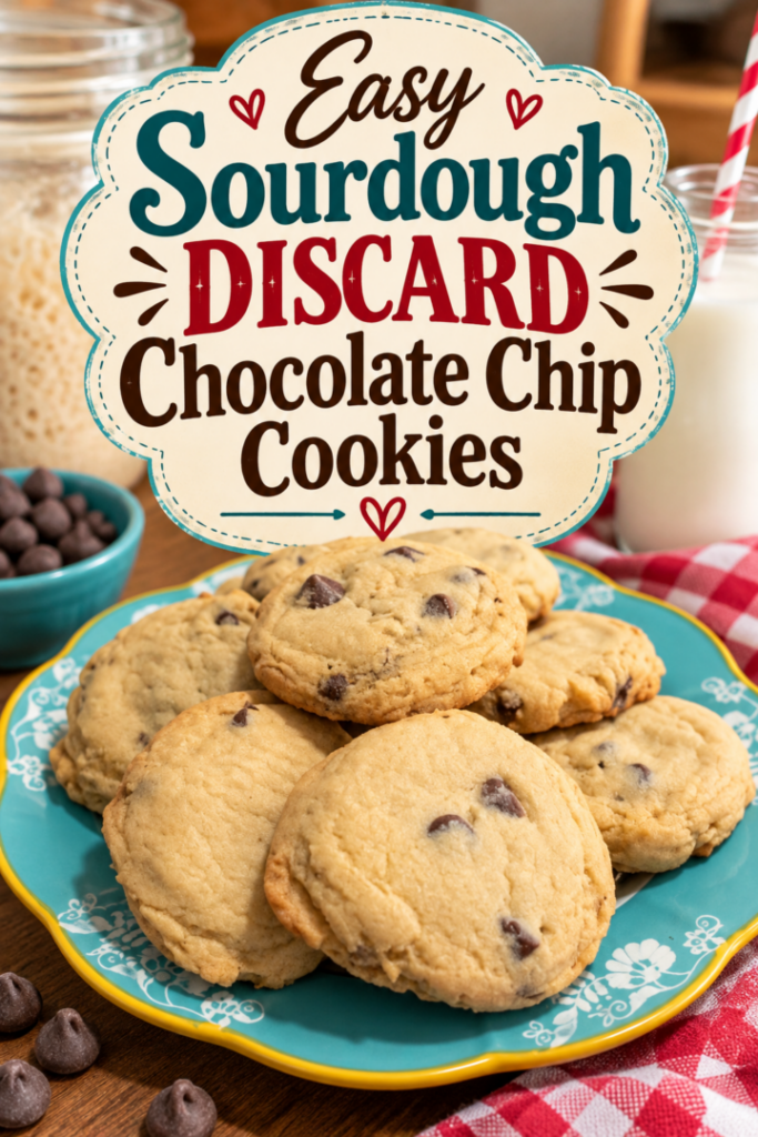 Easy Sourdough Discard Chocolate Chip Cookies
