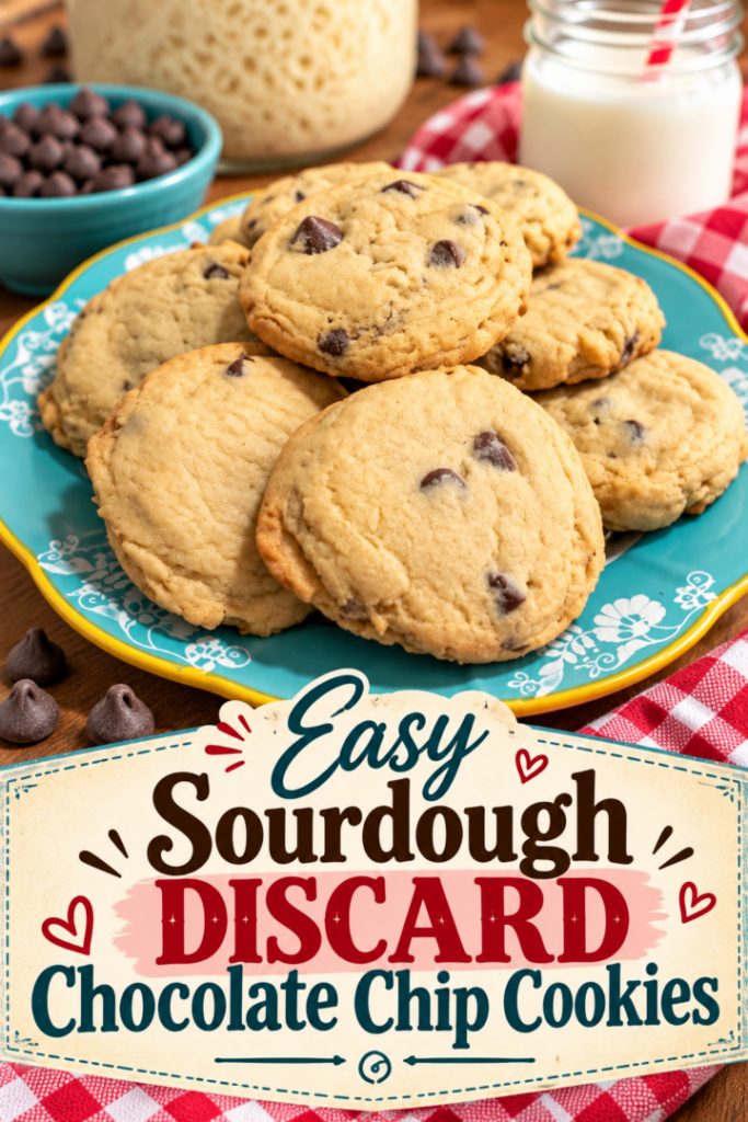 Easy Sourdough Discard Chocolate Chip Cookies