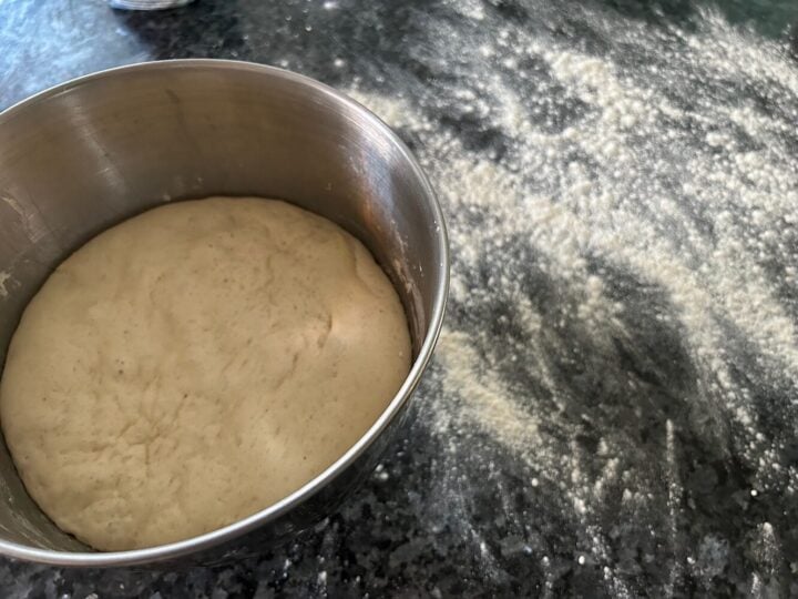 bread dough in bowl
