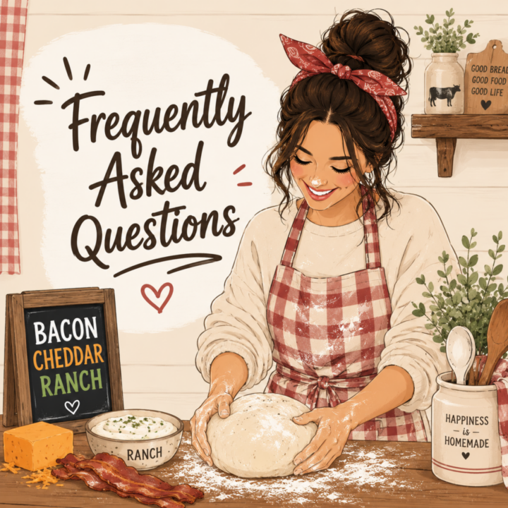 woman baking bacon cheddar ranch sourdough