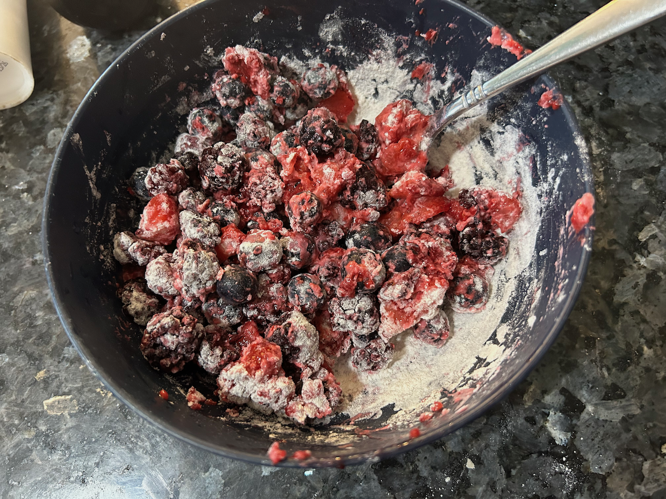 Triple Berry Muffins with Streusel Topping 