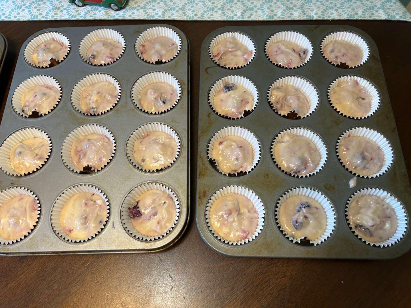 Triple Berry Muffins with Streusel Topping 