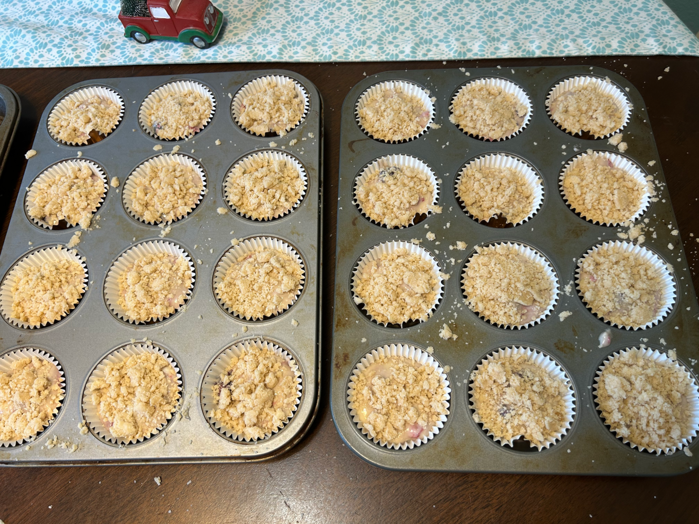 Triple Berry Muffins with Streusel Topping 