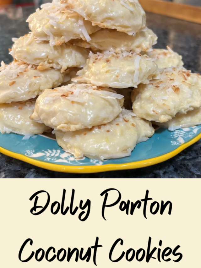 Dolly Parton Coconut Cookies with Lemon Glaze