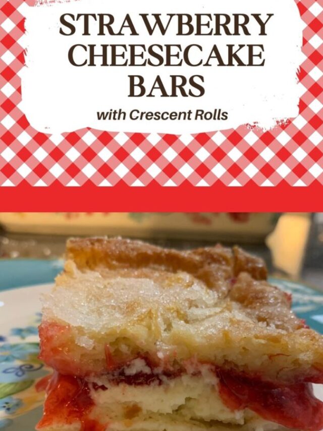 Strawberry Cheesecake Bars with Crescent Rolls