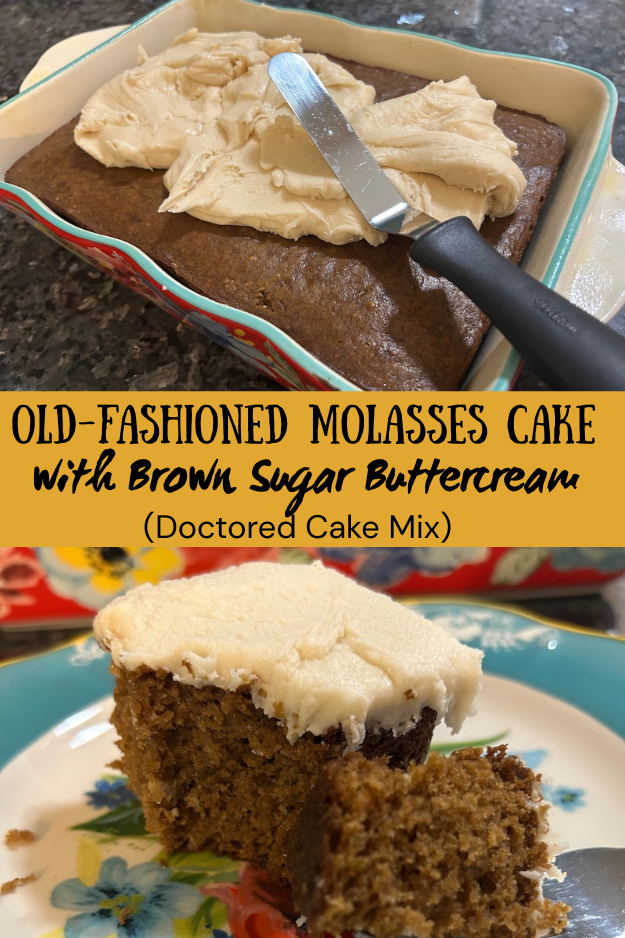 Old-Fashioned Molasses Cake (pin for pinterest)