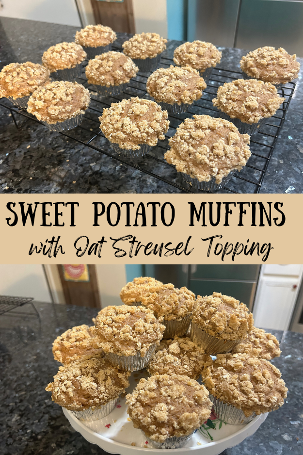 Sweet Potato Muffins with Oat Streusel Topping (pin for pinterest)