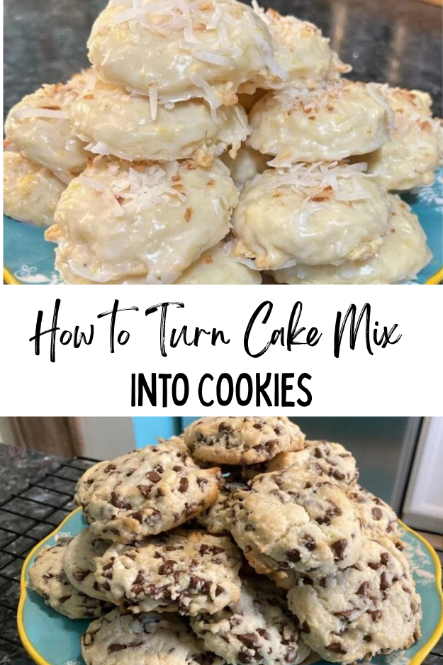cake mix cookies: pin for pinterest