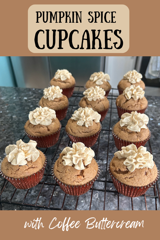 Pumpkin Spice Cupcakes with Coffee Buttercream