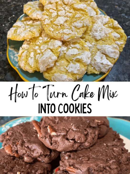 cake mix cookies: pin for pinterest