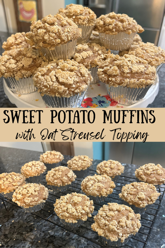 Sweet Potato Muffins with Oat Streusel Topping (pin for pinterest)