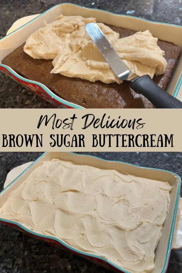 Most Delicious Brown Sugar Buttercream Pin for Pinterest
