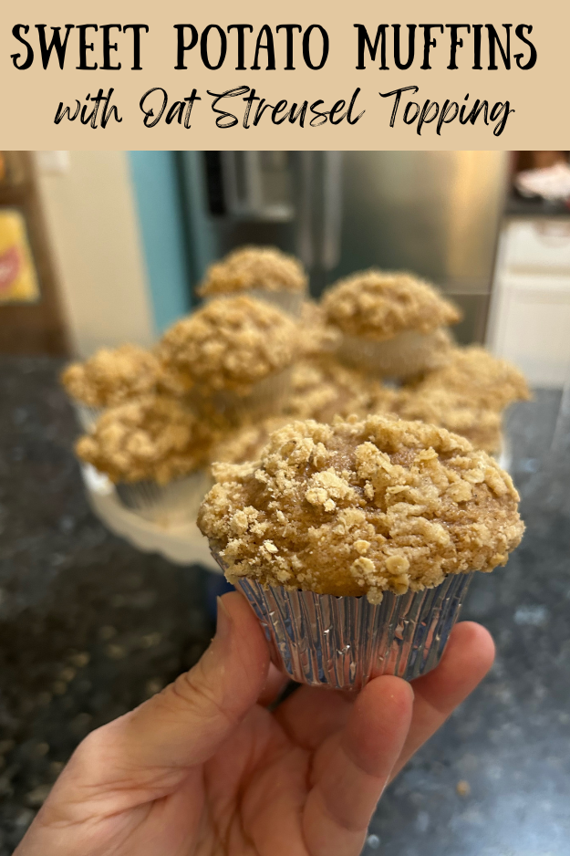 Sweet Potato Muffins with Oat Streusel Topping (pin for pinterest)
