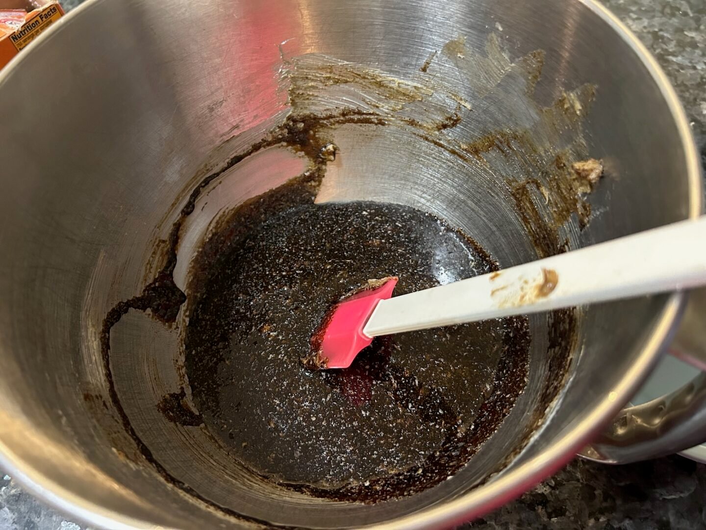 molasses added to butter and brown sugar