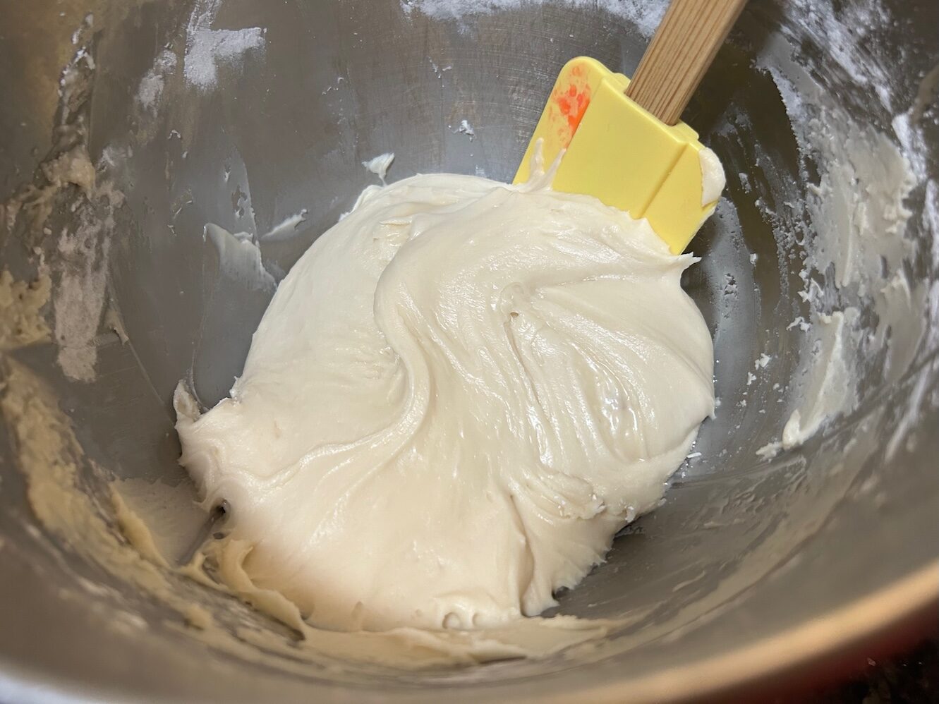 brown sugar buttercream in bowl