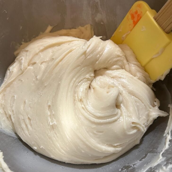 brown sugar buttercream in bowl
