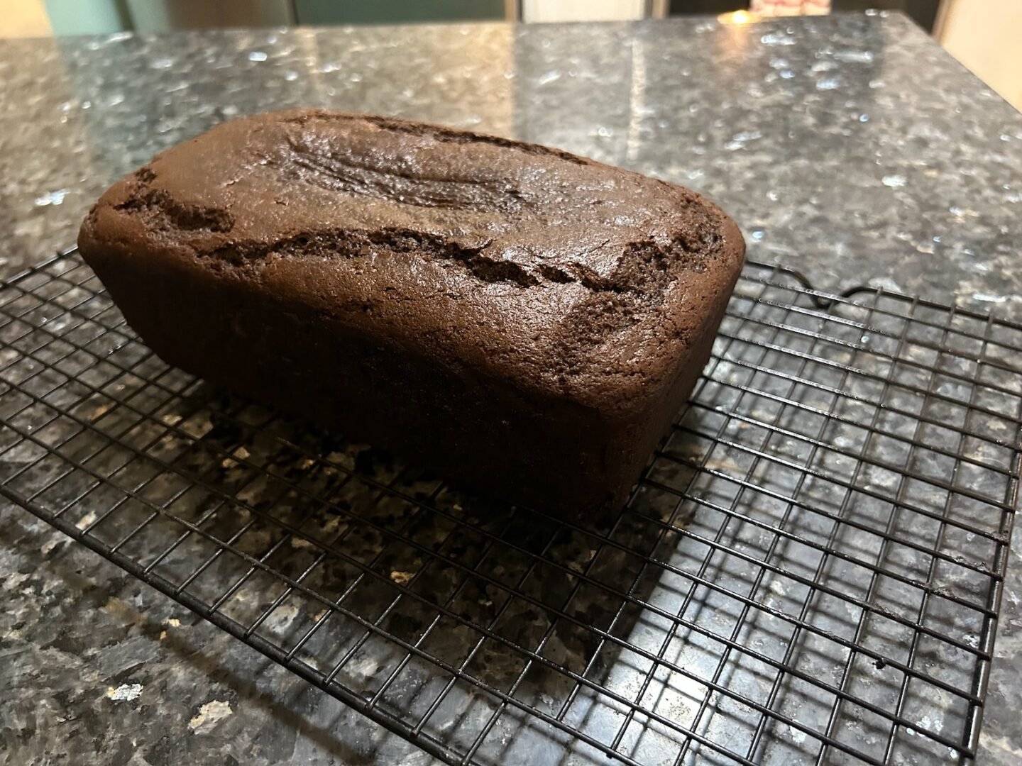 Old-Fashioned Gingerbread Loaf on wire rack