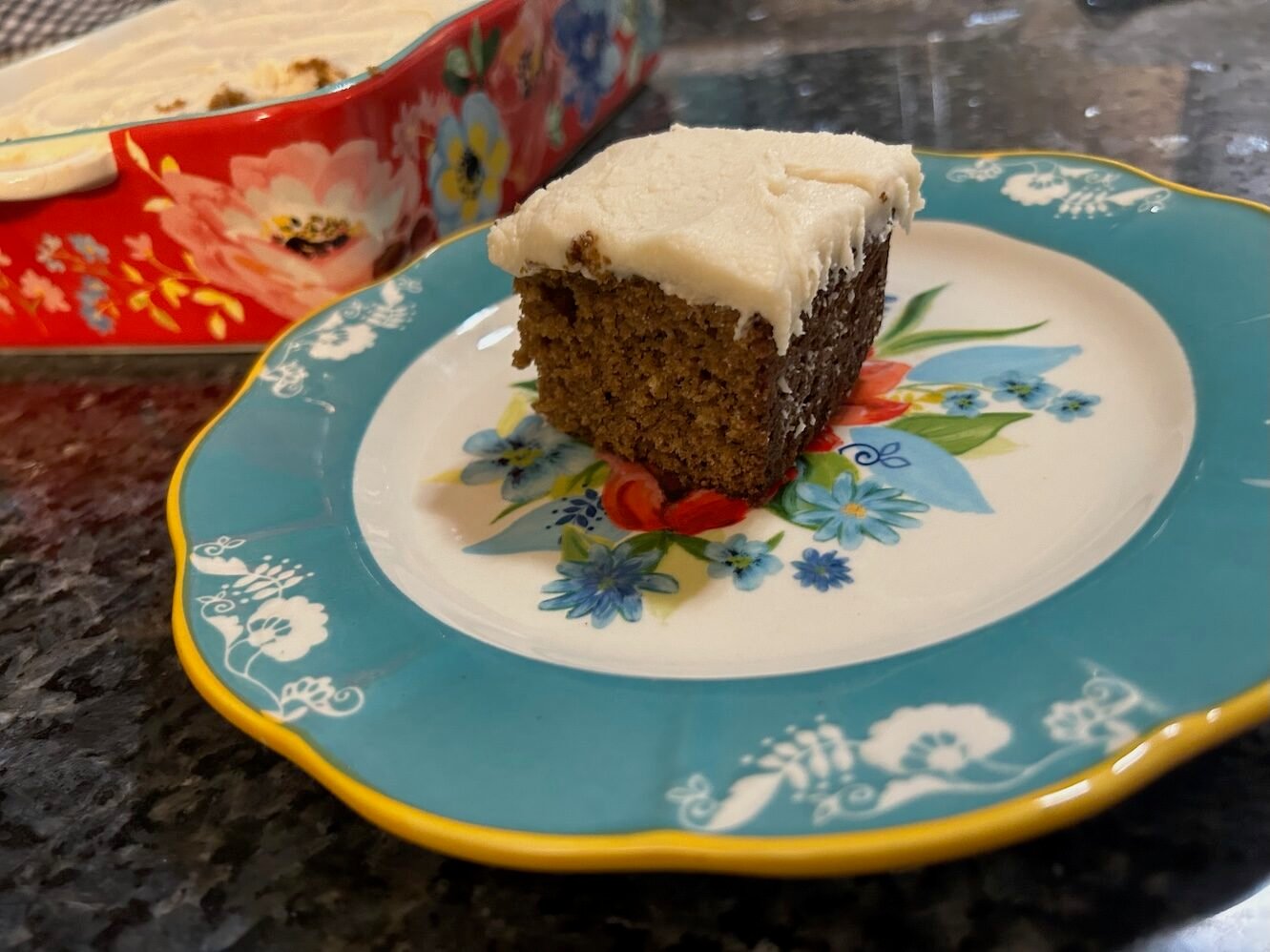 Old-Fashioned Molasses Cake on plate