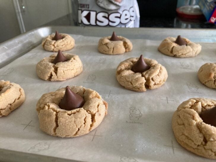 cookies on baking sheet