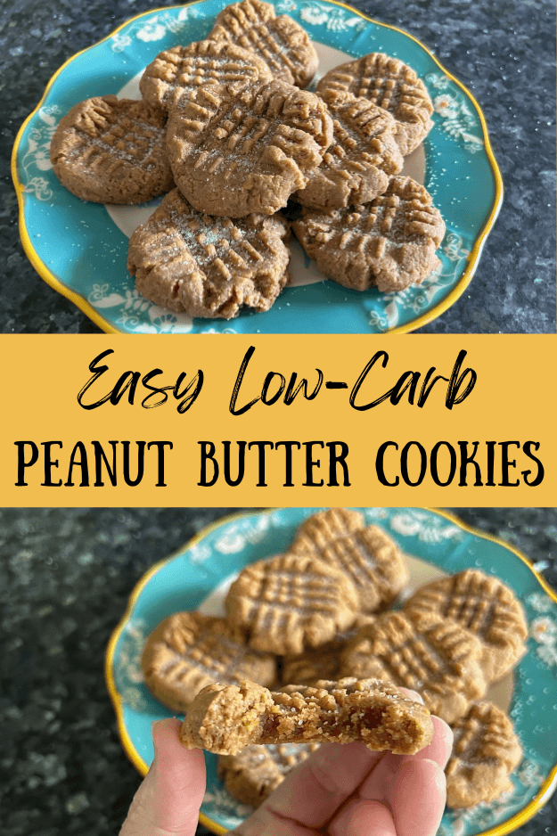 low carb peanut butter cookies (pin for pinterest)