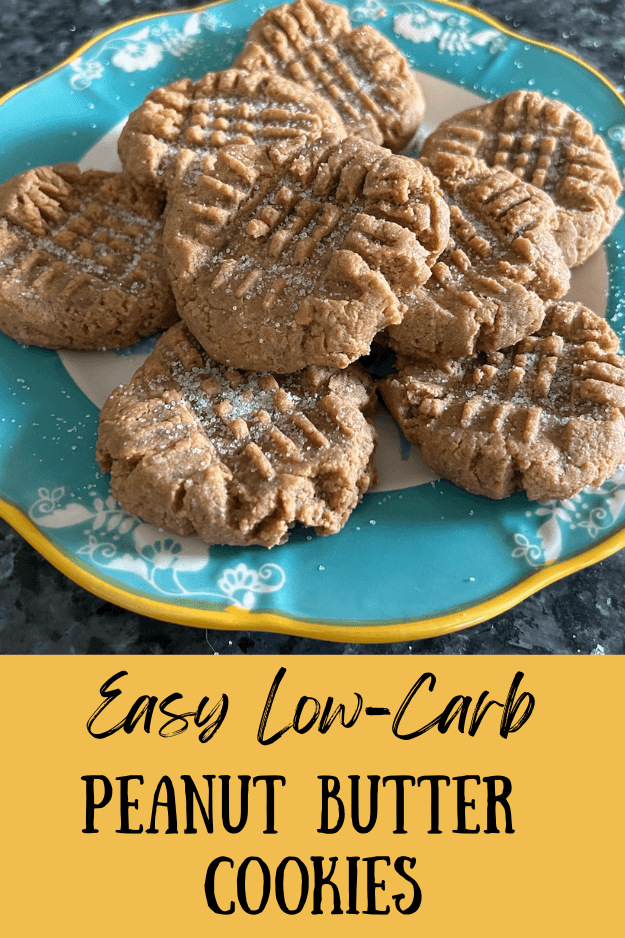 low carb peanut butter cookies (pin for pinterest)