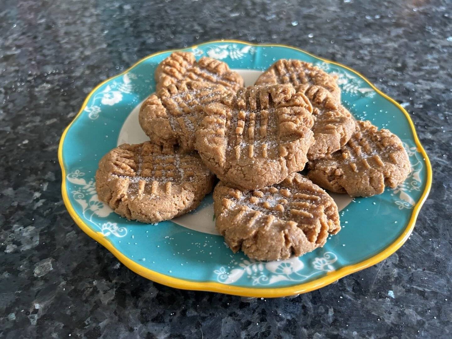 low carb peanut butter cookies on plate
