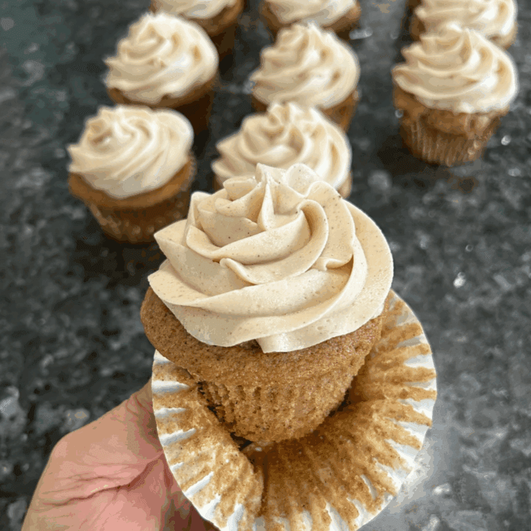 Apple Cider Cupcakes (with Apple Juice Reduction)