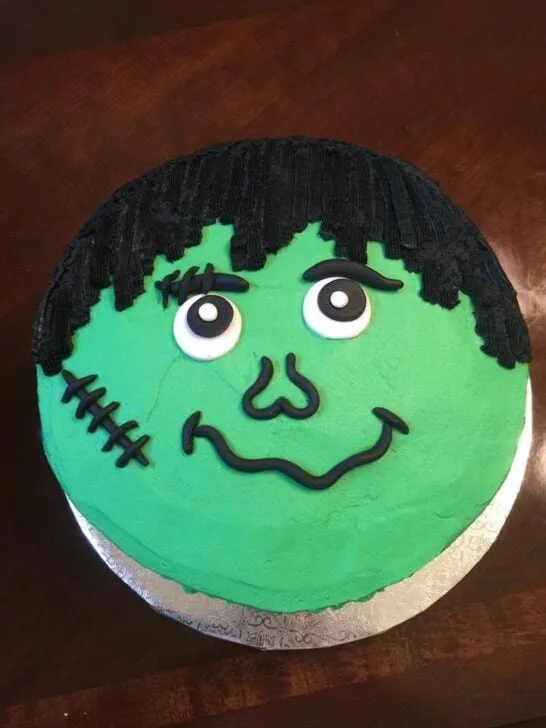 Frankenstein cake for halloween