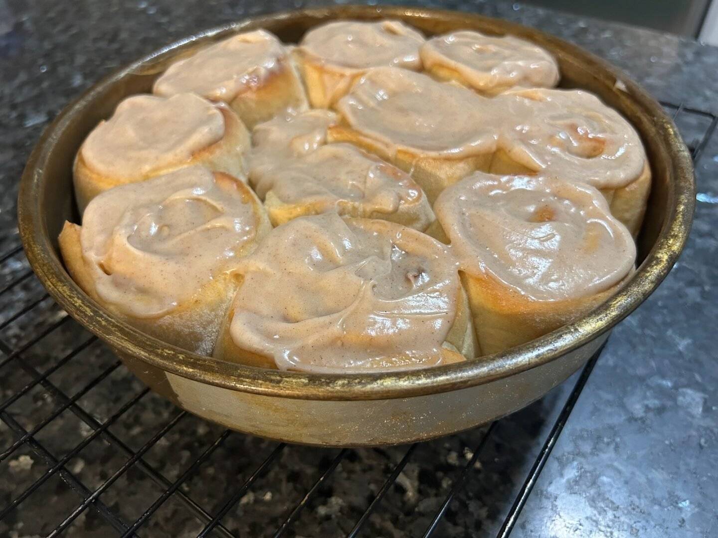 cinnamon rolls with frosting