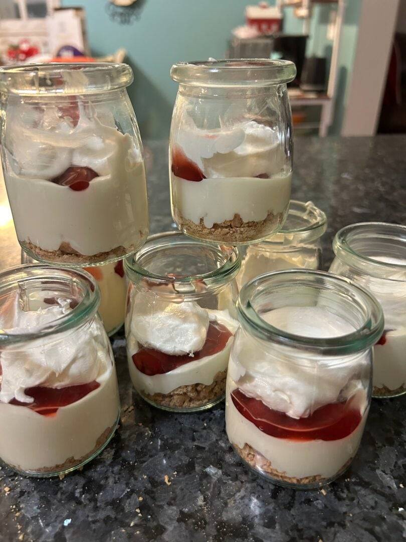 parfait layers in parfait dish