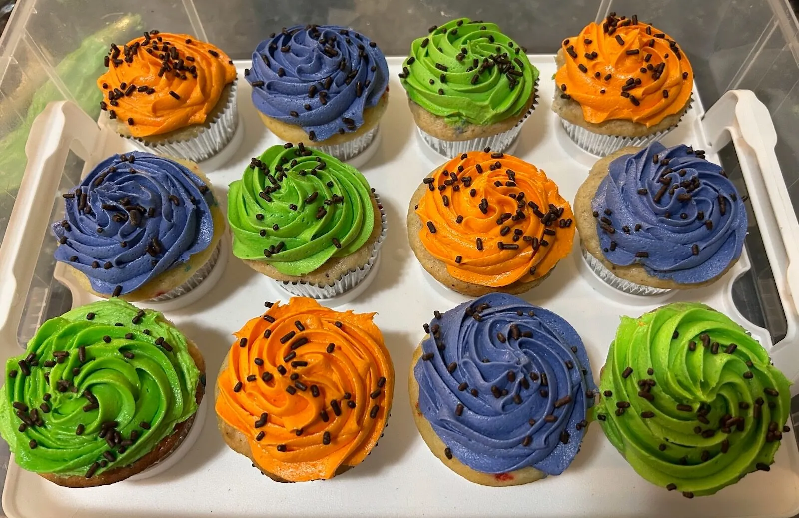 colorful halloween cupcakes