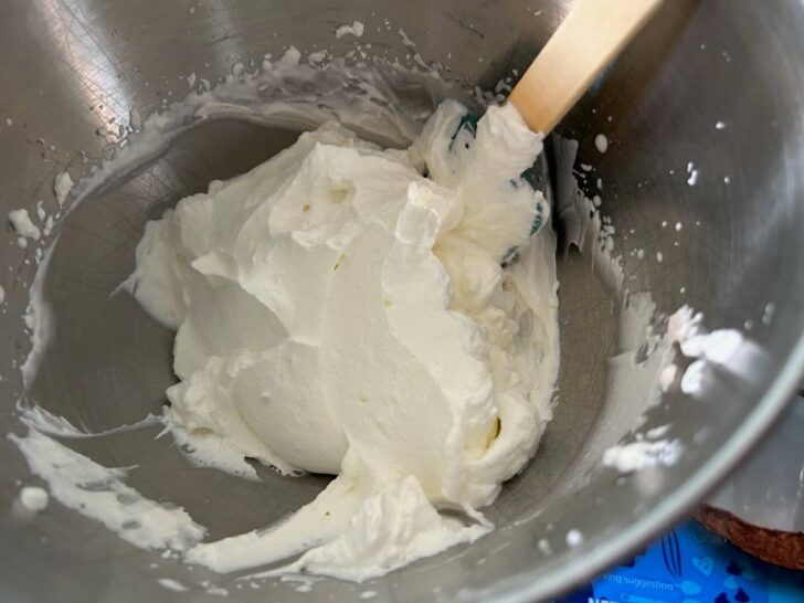 whipped cream in bowl