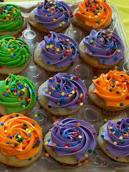 colorful halloween cupcakes