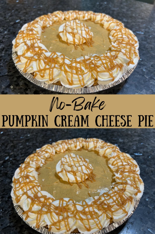 no bake pumpkin cream cheese pie pin for pinterest