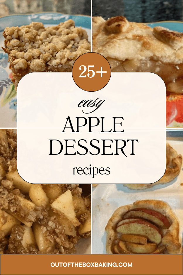easy apple dessert recipes roundup pin for pinterest