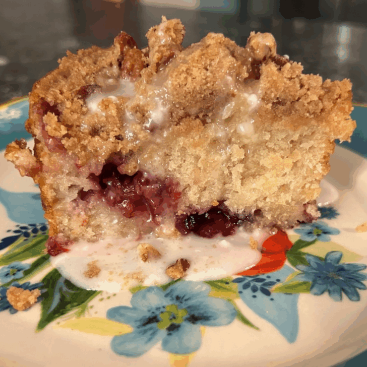 Triple Berry Banana Coffee Cake