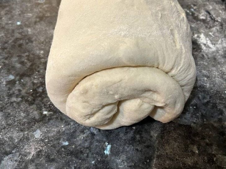 sourdough dough rolled
