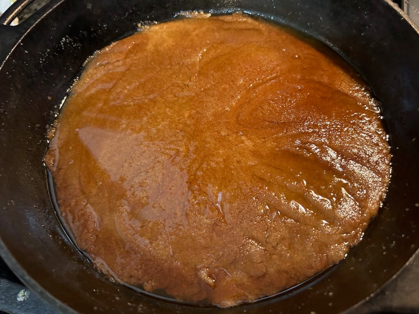 caramel in cast iron skillet
