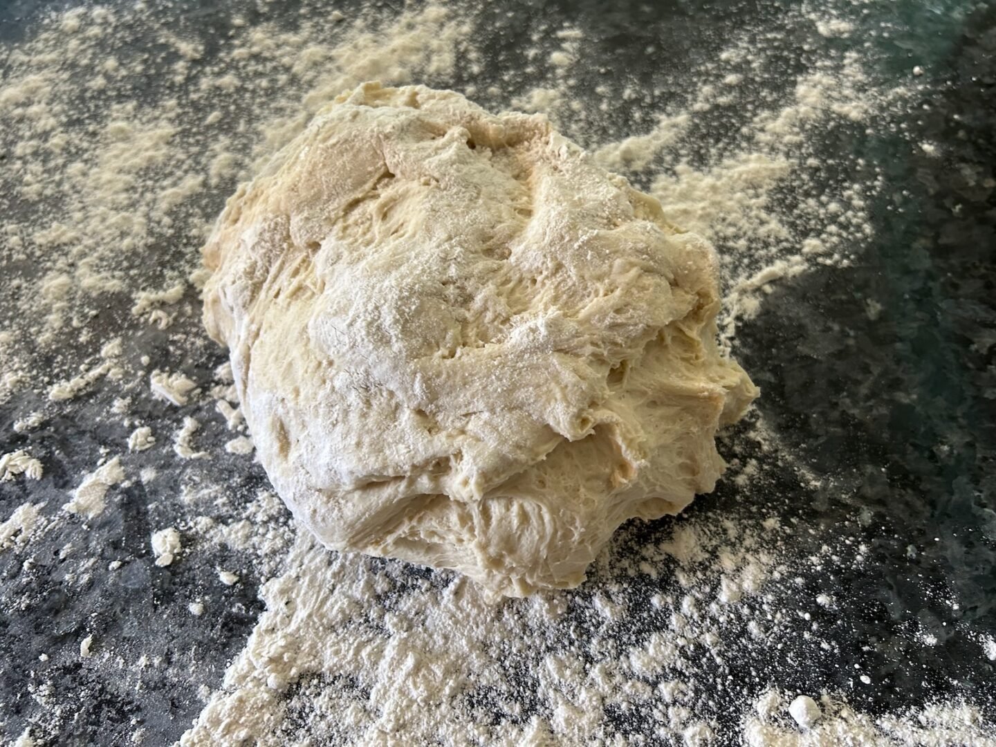 dough on work surface