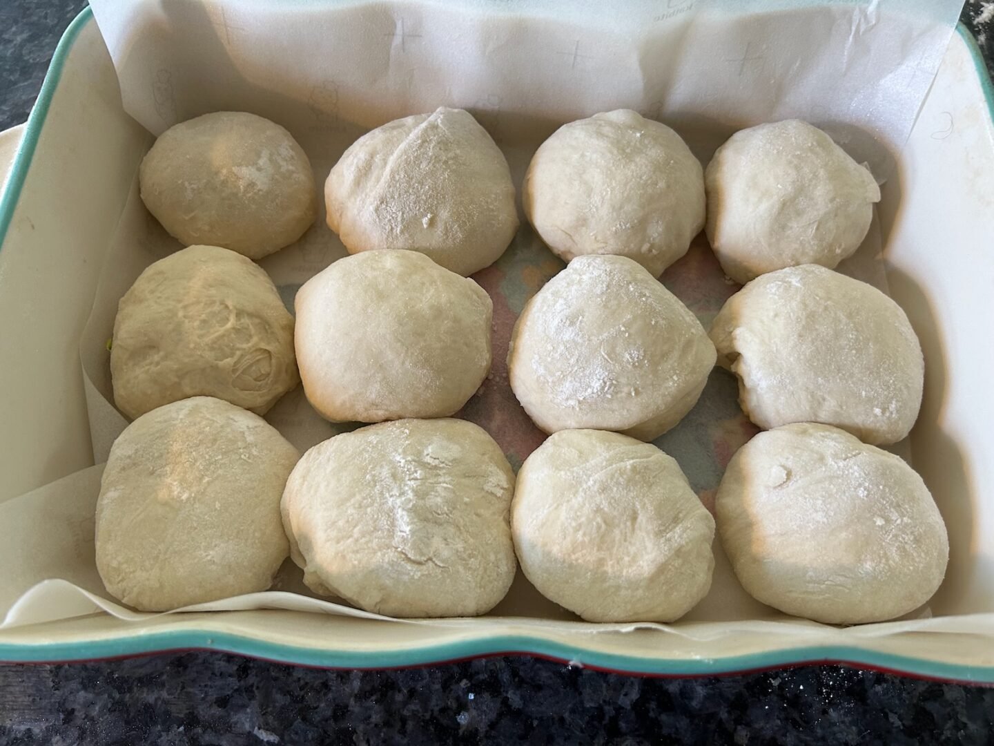 dough rolled into balls