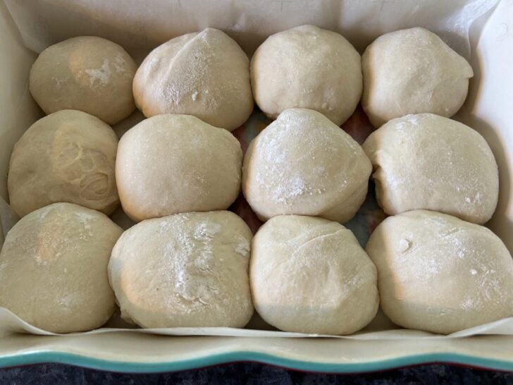 risen dough balls