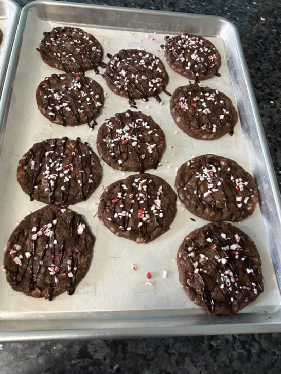 Double Dark Chocolate Peppermint Cookies 