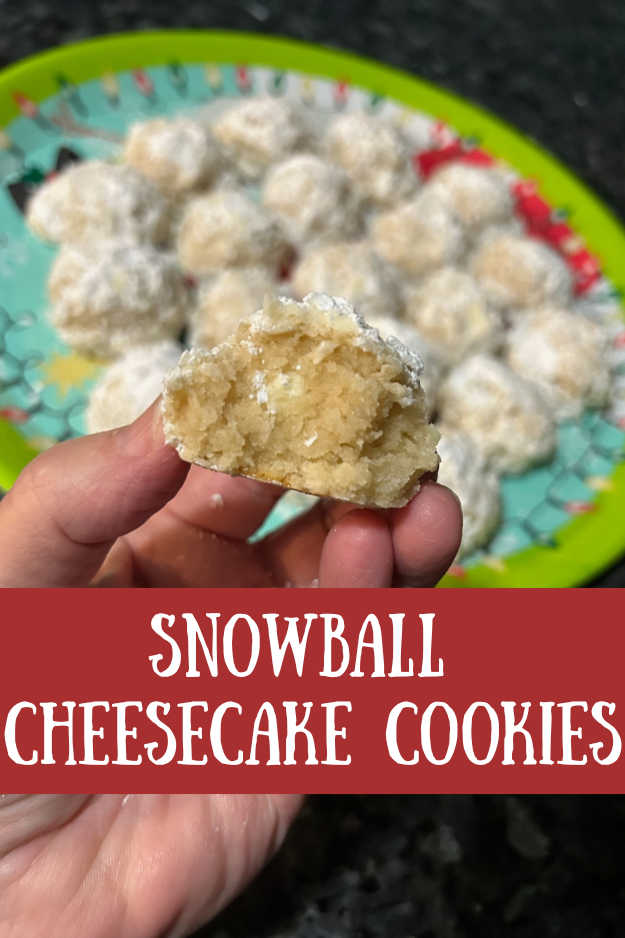 Snowball Cheesecake Cookies (Coconut Golden Girls) pin for pinterest