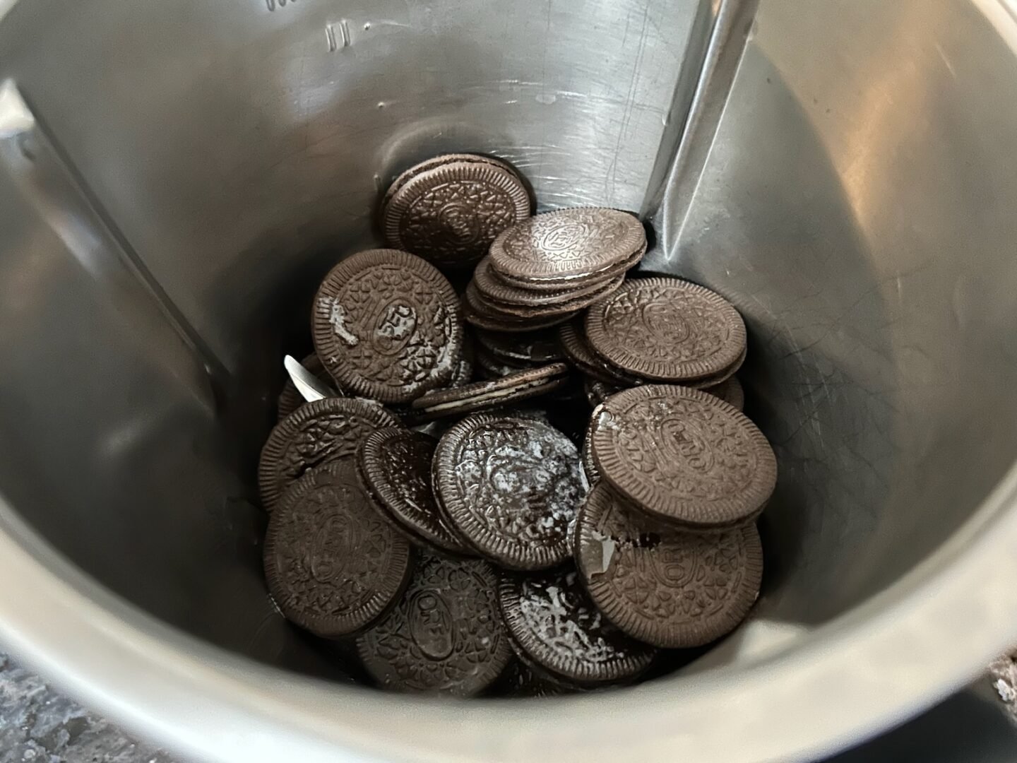 Oreos in food processor